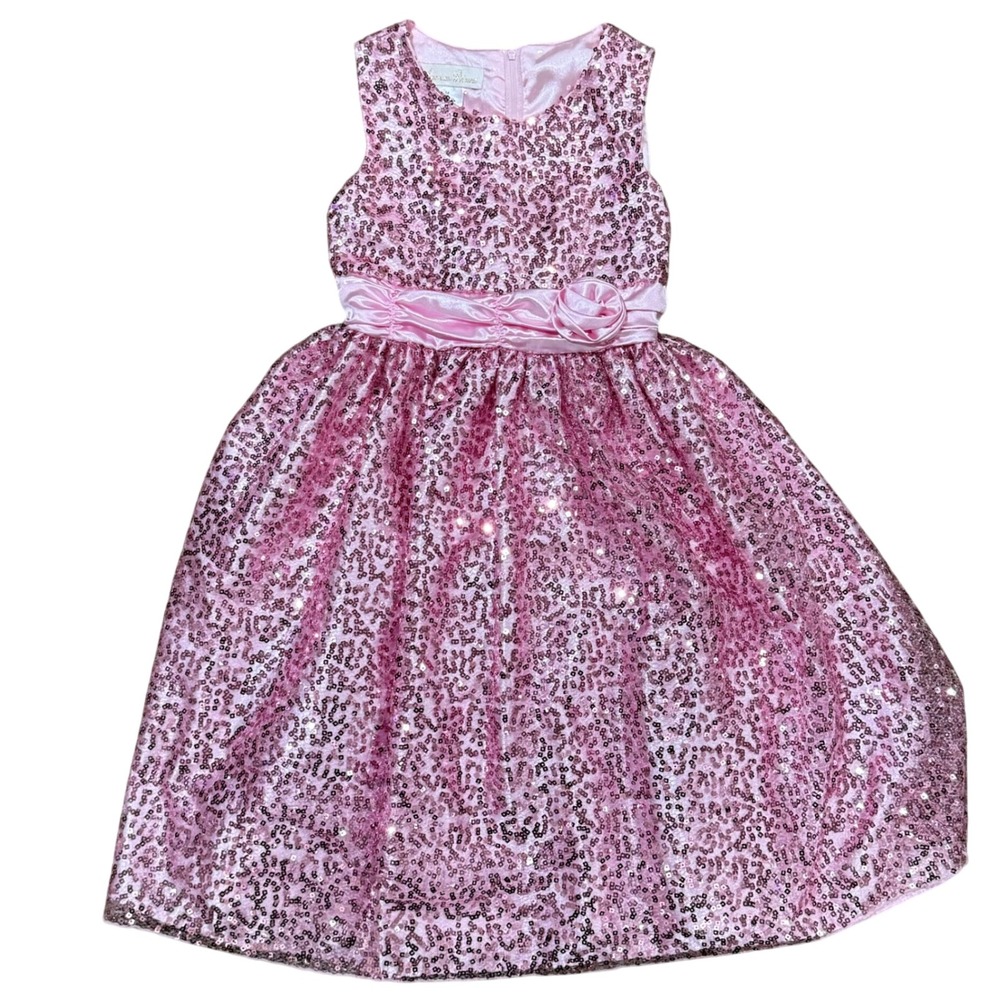 American Princess Girls Sequins Pink dress Formal size 14